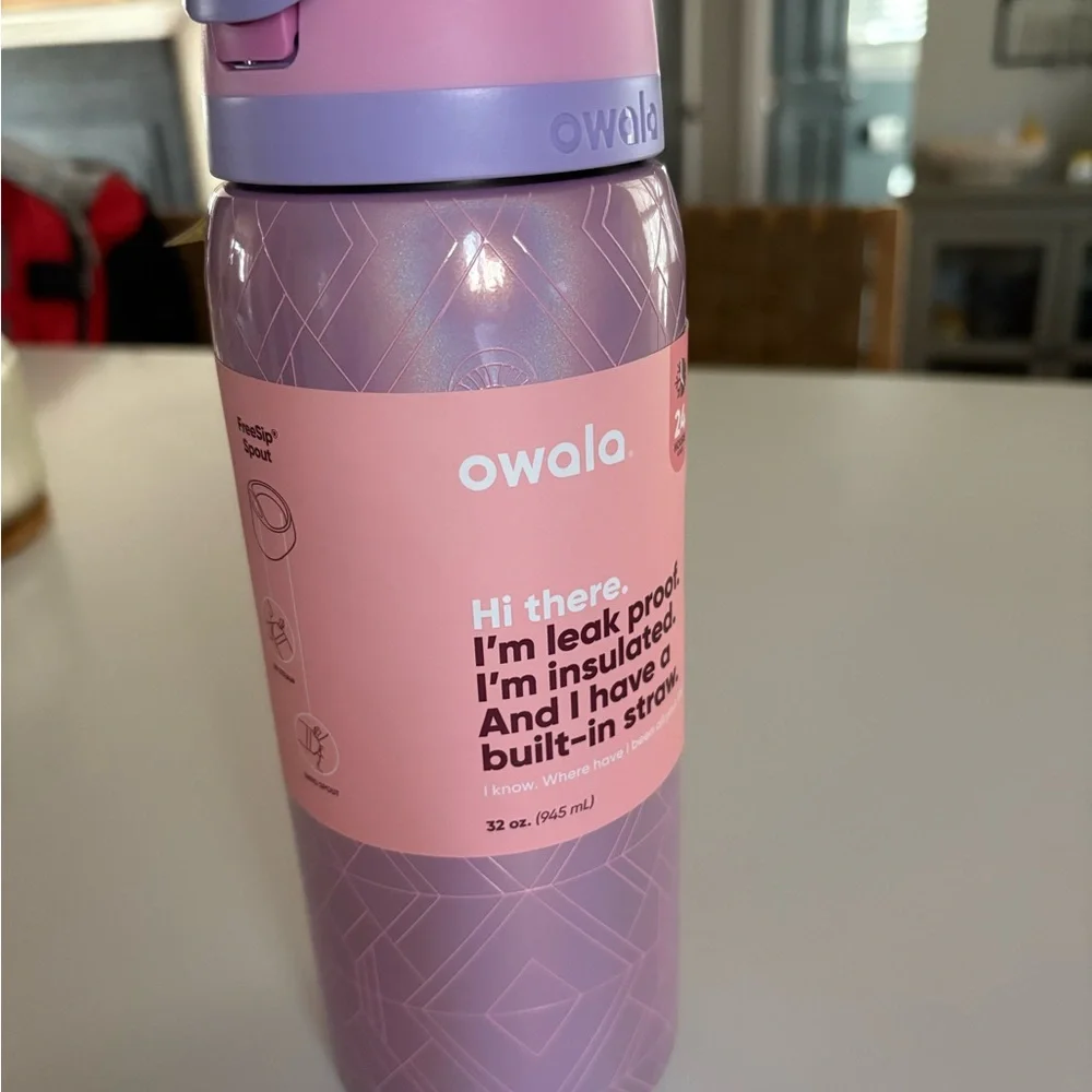 Wicked Owala 32oz Purple Insulated Water Bottle with Straw - Picture 2 of 2